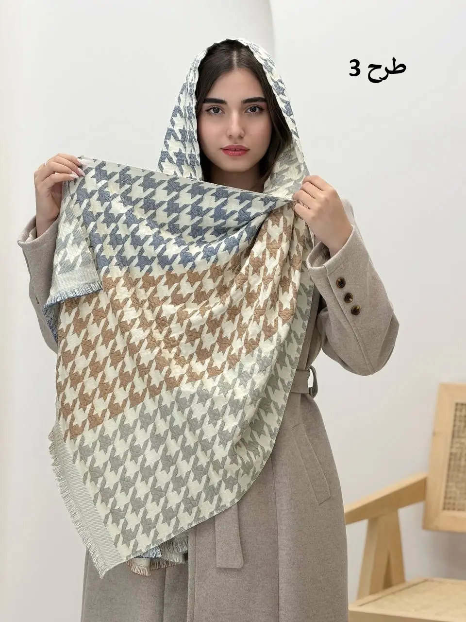 3818-شال پاییزه وارداتی الین